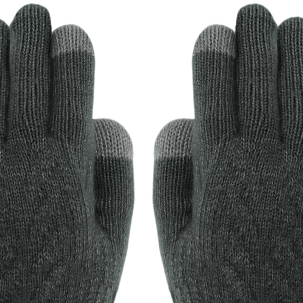 Insulated Touchscreen Plush Sherpa Lined Knit Gloves Winter Outdoor Men Women